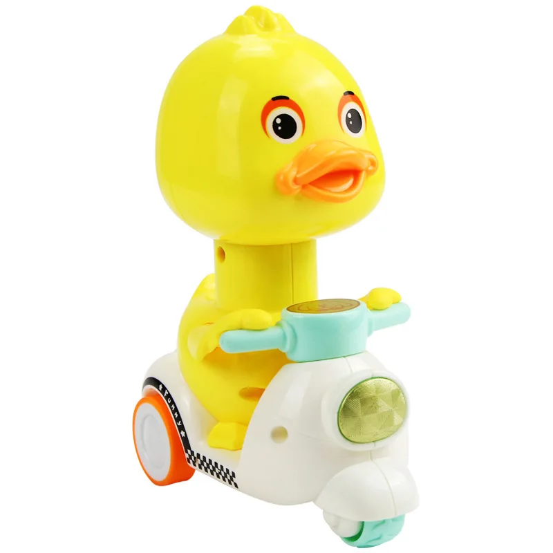 

Inertia Small Yellow Duck Motorcycle Press Warrior Toys Fans You Q Edition Child Toys A Car