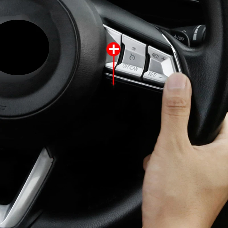 For Mazda3 Mazda 3 Axela M3 2017 Facelift Car Styling Console Steering Wheel Panel Knob Button Switch Trim Cover Sticker | Автомобили и