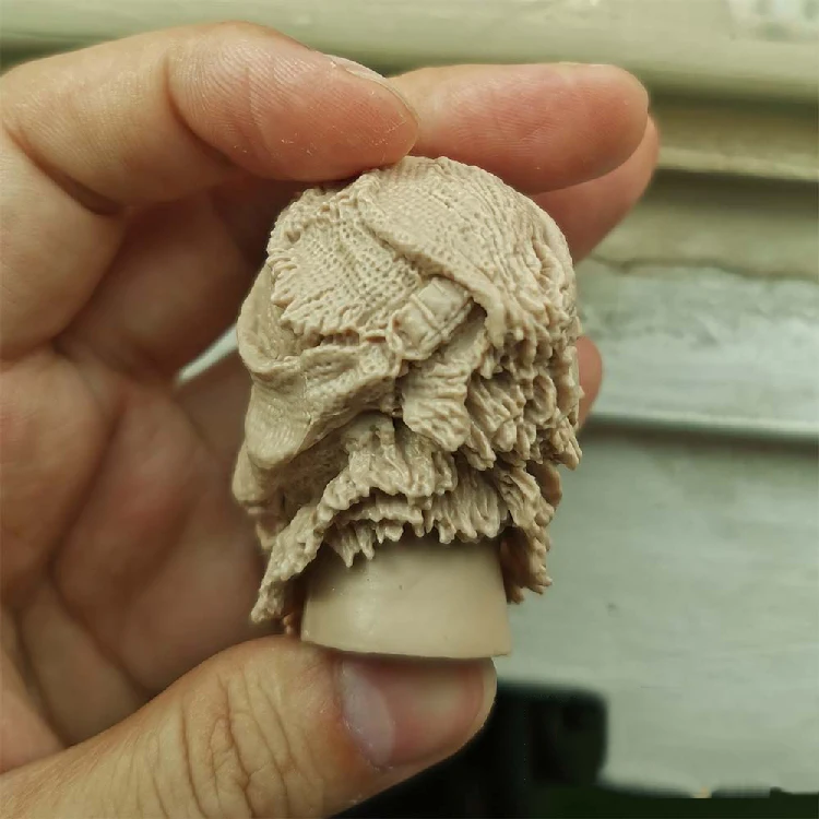 Мужская фигурка в масштабе 1/6 аксессуар Неокрашенная голова пугала резная модель