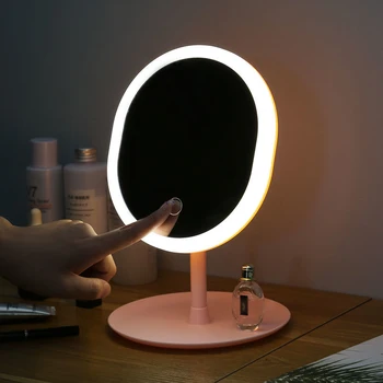 

2600Mh rechargeable Makeup Backlit Mirror Light With Natural White LED Vanity Magnifying Mirror Detachable/Storage Base 3 Modes