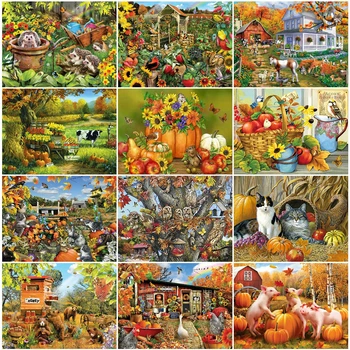 

EverShine Diamond Embroidery Landscape 5D Diamond Painting Full Square Farm Cross Stitch Kits Handmade Rhinestone Art Home Decor
