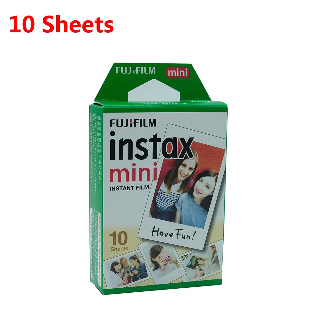 10 Sheets 10-60 листов Fuji Fujifilm instax mini Фильм 9 8 пленок белый край пленки для мгновенной мини 9 8 7s 25 50s 9 90 Sp-2 фотобумага - Цвет: 10 Sheets