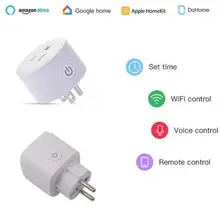 HomeKit/Dohome Smart Wifi Plug US/EU розетка переключатель работает с Apple Home APP Alexa/Google Assistant таймер не требуется концентратор 2,4 ГГц