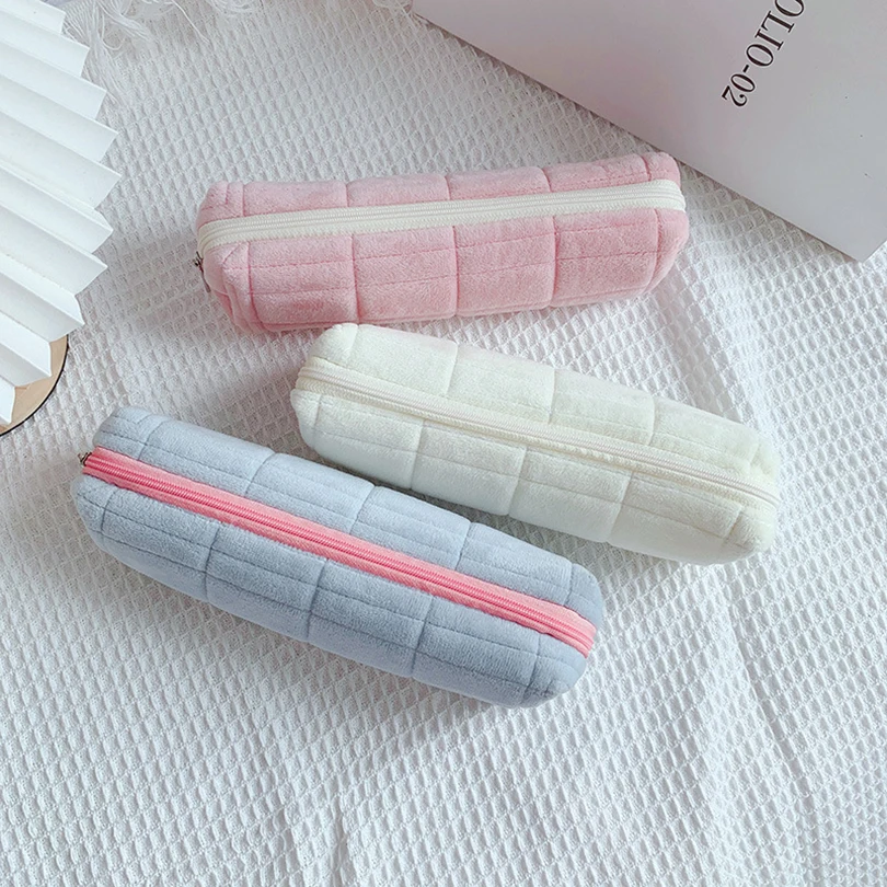 Pencil Cases For Girls Kawaii Stationery Pencil Bags Plush Trousse Scolaire Pillow Estuche Piornik School Supplies Pouch Pencil Cases