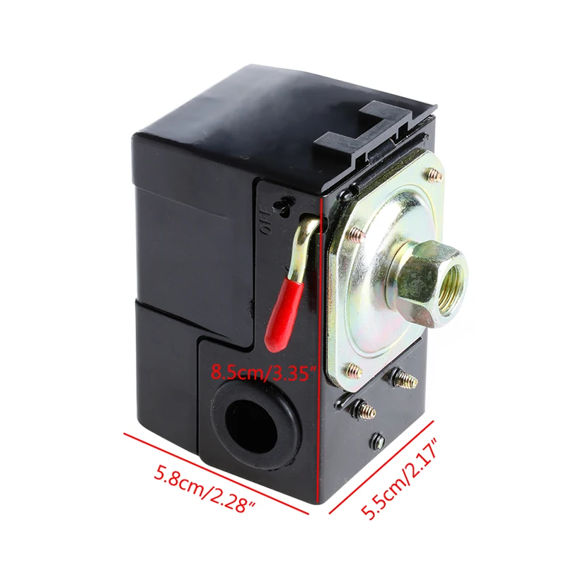 

1 Port Air Compressor Pressure Control Switch 95-125PSI On/off Lever 220V
