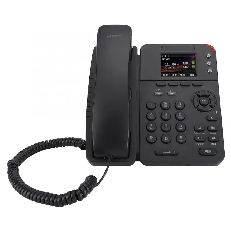 Телефон fijo ES282 C 2 4 дюйма 320x240 HD цветной ЖК экран со звуком IP Smart VOIP SIP телефон 110 240 в