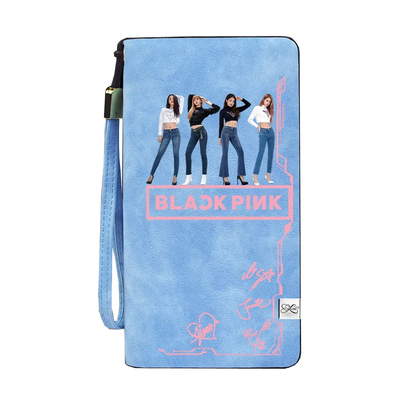 Корейский женский длинный кошелек для монет Kpop Blackpink Lisa Kawaii ID держатель для карт из искусственной кожи женский кошелек большие деньги телефон сумки Carteira - Цвет: 7