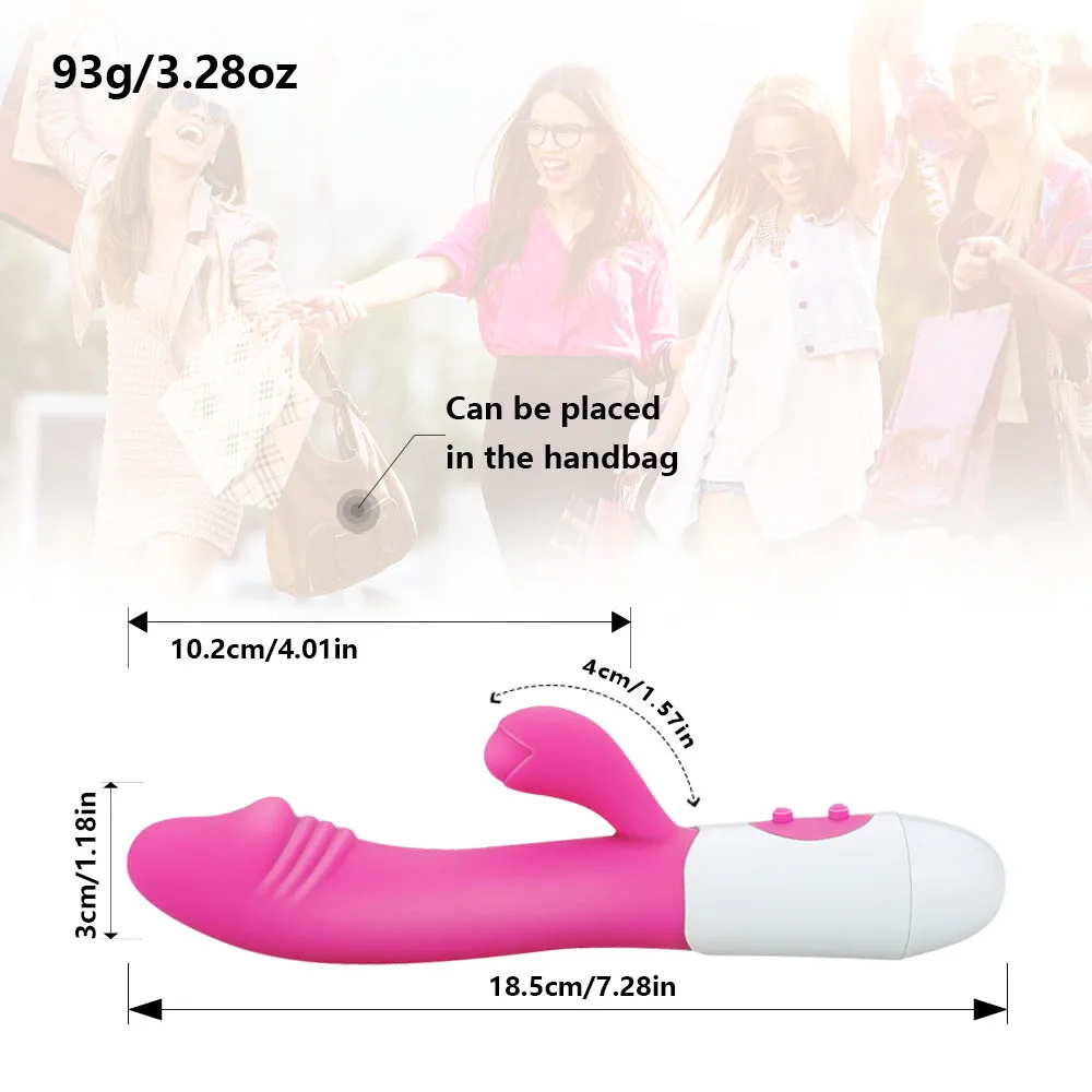 G Spot Dildo Rabbit Vibrator for Women Powerful Dual Silicone Female Vagina Clitoris Stimulator Massager