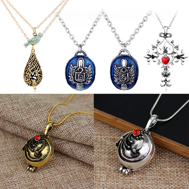 Amazon.com: INGLY Sterling Silver Vampire Diary Elena Vervain Necklace  Pendant Cosplay Equipment (Silver): Clothing, Shoes & Jewelry