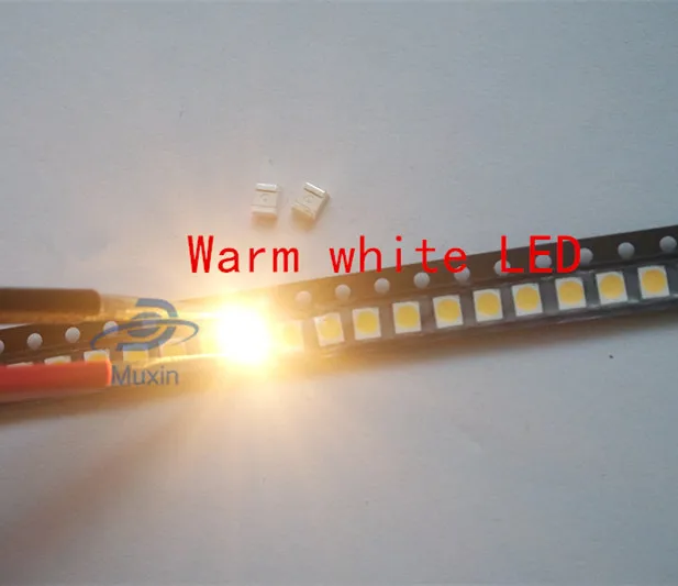 100 шт. SMD 0402 0603 0805 2835 3528 1206 5050 5730 3014 4014 диоды белый/теплый белый светодиод супер