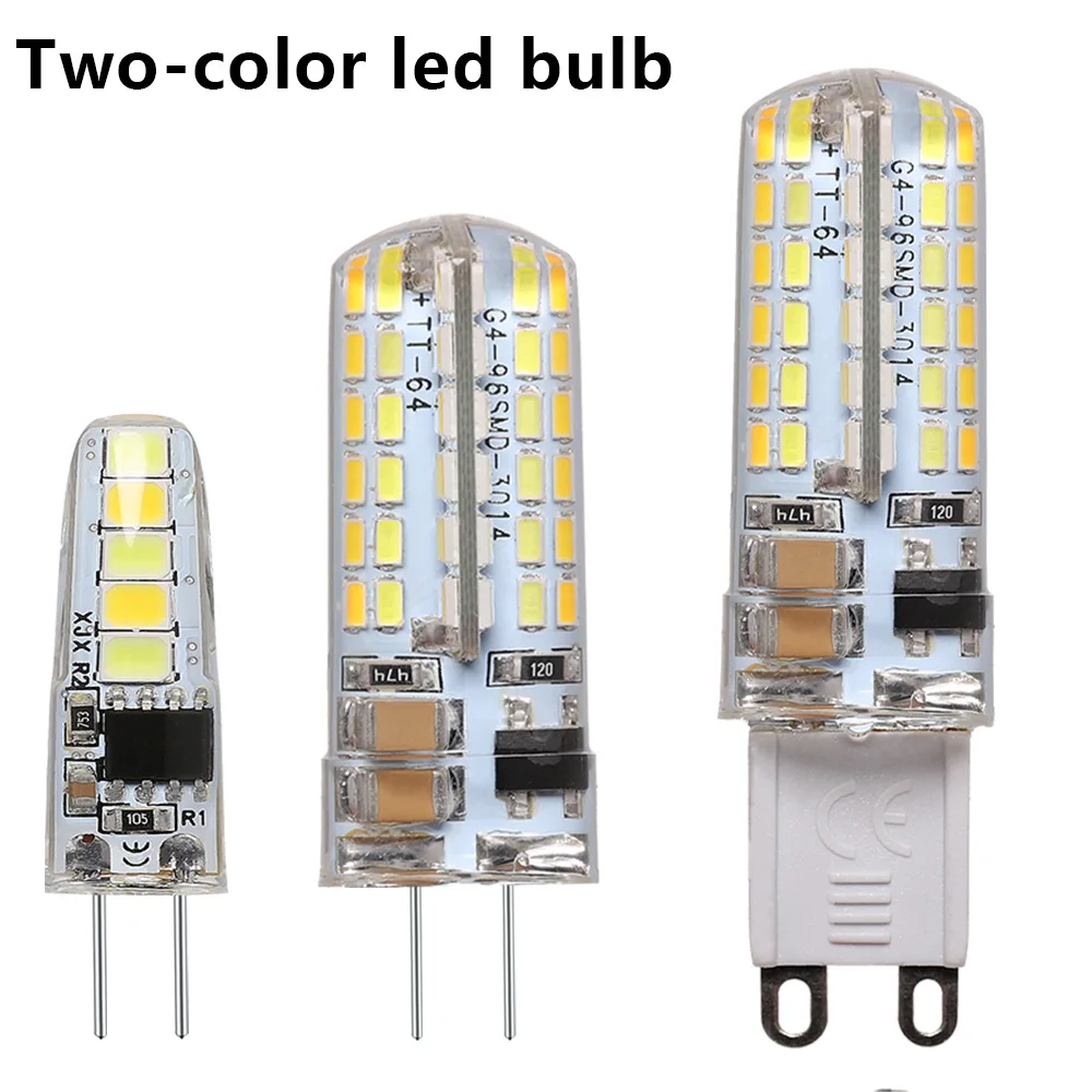 

G9 led light 220V two-color two-tone light led bulb G4 Lamp 3W 7W energy saving can replace halogen bulb