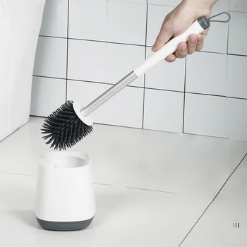 

TPR Toilet Brush Wall-mounted Floor-standing Cleaning Tool Home Bathroom Long Handle Clean Soft Brush Bathroom Accessories