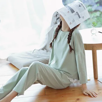 

2020 Pajamas Set Leisure wear Women Pyjamas Women Sleepwear Night suit Home Wear Women Summer Cartoon Cotton Nightwear