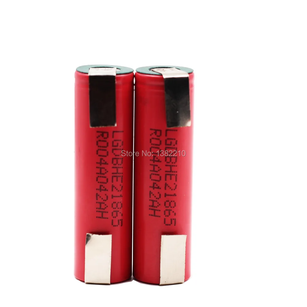 4 шт./лот 3,6 V ICR18650 HE2 2500 мАч никелевая лента свяжитесь 20A инструменты для электроники Батарея для LG