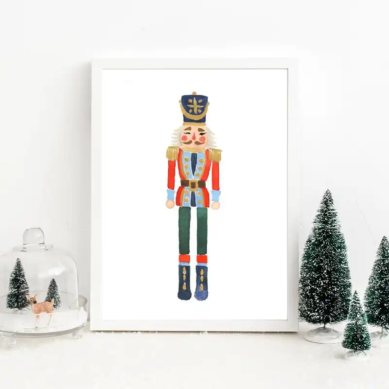 Christmas Nutcracker Prints Watercolor Wall Art Pictures Holiday Wall Decor Ballet Artwork Canvas Painting Housewarming Gifts Painting Calligraphy Aliexpress