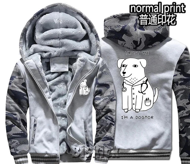 Новая мода для мужчин wo Мужская теплая Толстая куртка зимняя i am dog doctor Новинка светящаяся в темноте бархатная Толстовка Топ Толстовка