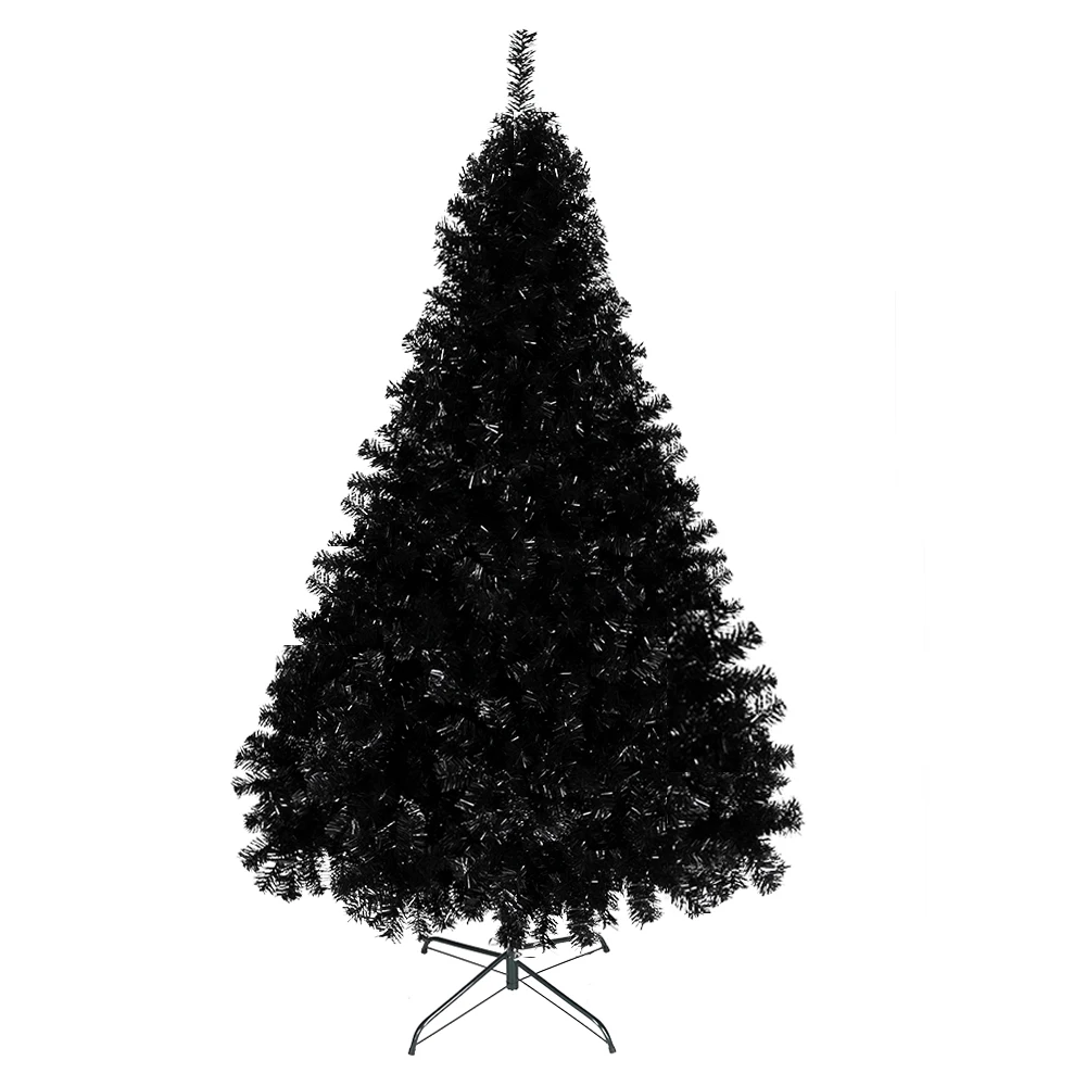 

6FT PVC Christmas Tree 1600 Branches Black[US-Stock]