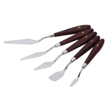 

5-Piece Painting Knife Set Stainless Steel Art Spatula Palette Knives Mixing Scraper