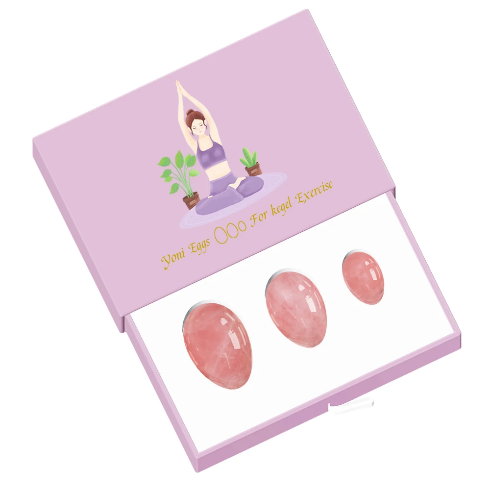 Undrilled Yoni Egg Rose Quartz Kegel Jade Eggs Women Pelvic Floor