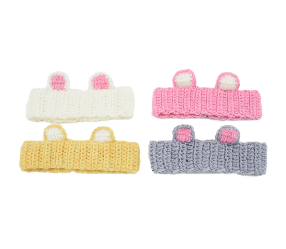 Cute Baby Headband kids rabbit ear knitted hairband woolen hair accessoriesToddler Headwear Hair Band Birthday Gift