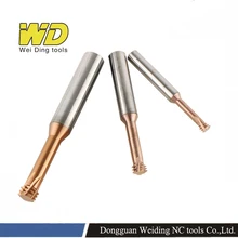 

1pcs Tungsten carbide thread end mill M1.4 M1.6 M2 M2.5 M3 M4 M5 M6 M8 M10 M12 Thread Mills with short flutes