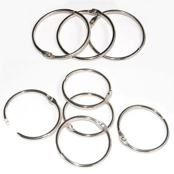 

12pcs Binder Buckle Ring Durable Functional Loose Leaf Metal Keychain Rings for Sketchbook