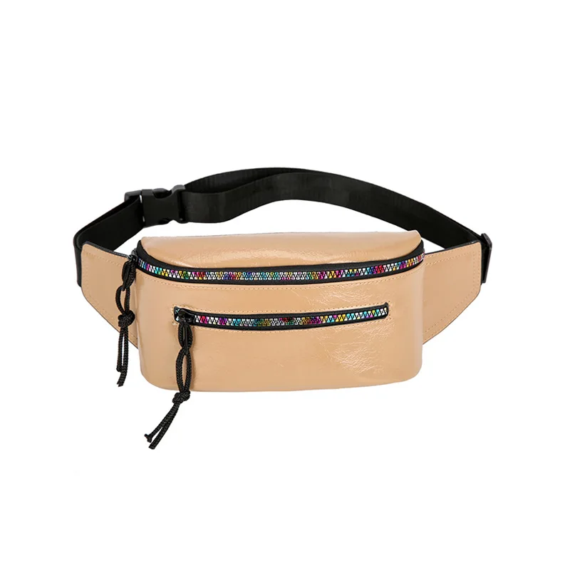 

New Foreign Style Solid Color Casual Wild Crossbody Waist Bag Fashion Ladies Shoulder Chest Bag Storage Bag