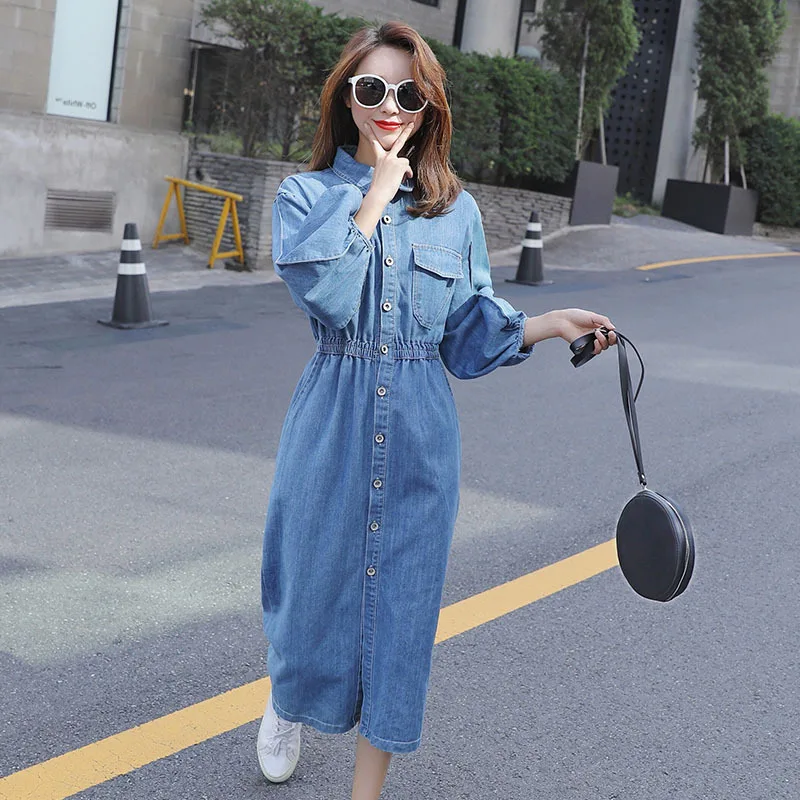 

Photo Shoot Computer Cable Lock Women's Mid-length 2020 Spring And Autumn New Style Elegant Long Sleeve Waist Hugging Slimming O