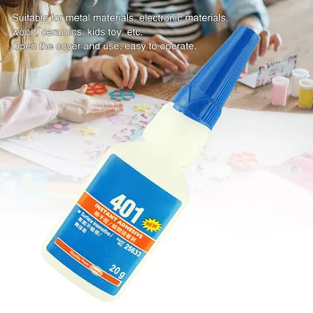 

Instant Adhesive Quick Drying 401 High Strength Surface Transparent Strong Multipurpose Home 20g Super Glue Kids Toy Portable