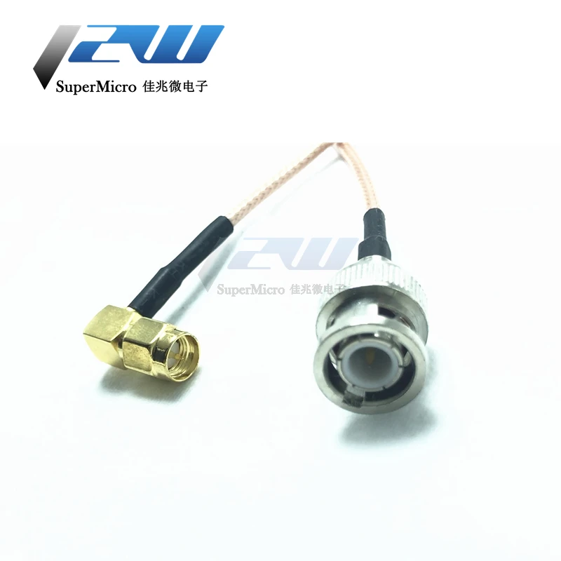 Радиочастотный коаксиальный 50ohm SMA под прямым углом/RP штекер BNC для кабельного