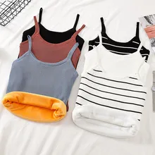 Полосатый укороченный топ, Женский Повседневный Приталенный жилет без рукавов с круглым вырезом, однотонный бархатный жилет, топы, женское белье, сексуальный укороченный Топ для женщин