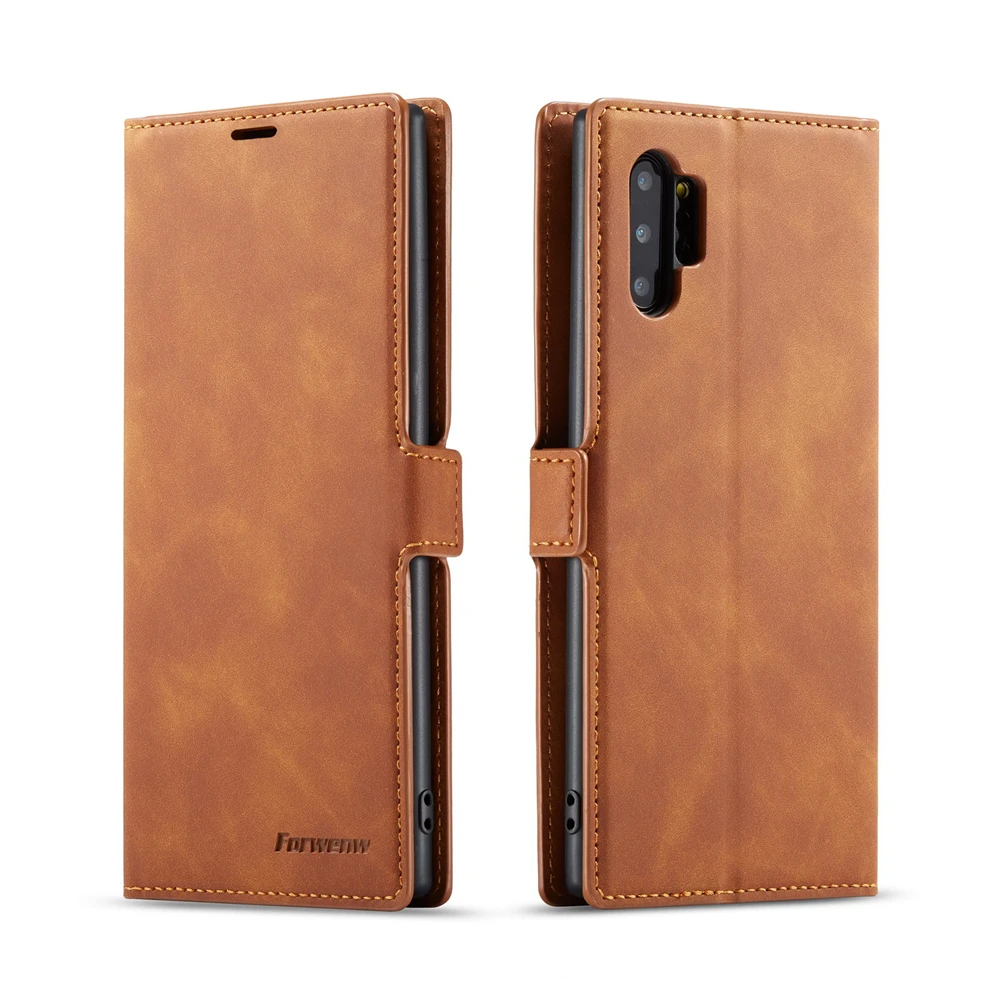 Кожаные чехлы с магнитной застежкой и отделениями для карт Samsung Galaxy Note 10 чехол Plus