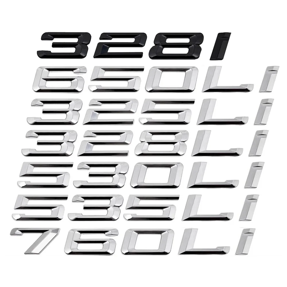 3D багажник автомобиля 760Li 535LI 530LI 328LI 328i 325LI 650I количество букв слова эмблема