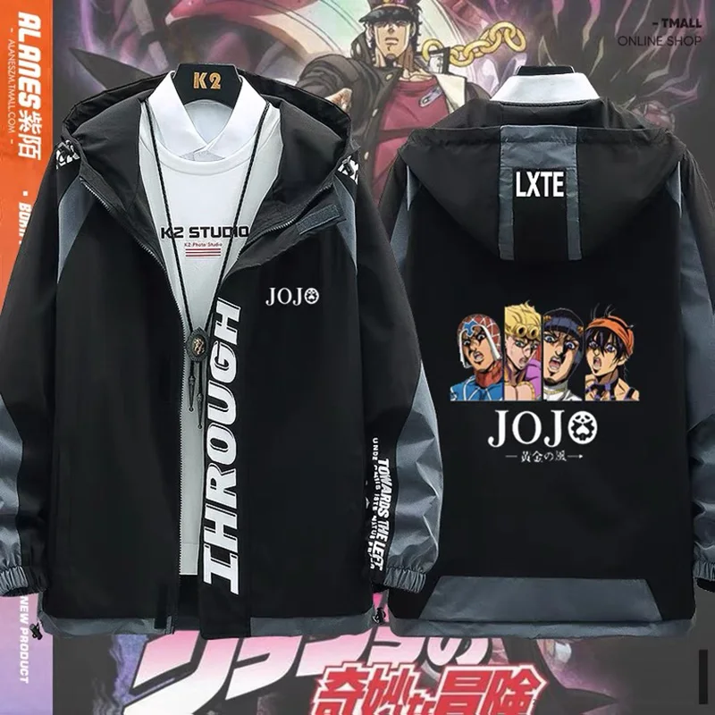 

JoJo's Bizarre Adventure "Golden Wind" Anime Cosplay Costume Casual Zipper Long Sleeve Fashion Jacket Coat Game Clothes Unisex
