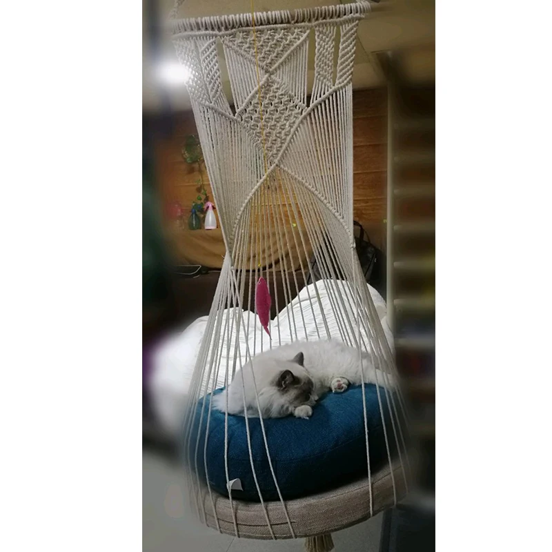 Ins Bohemia Cat Hole Leisure cat hammock tent kitten beds house cat kennel cat window hammock cushion mat cat window hammock