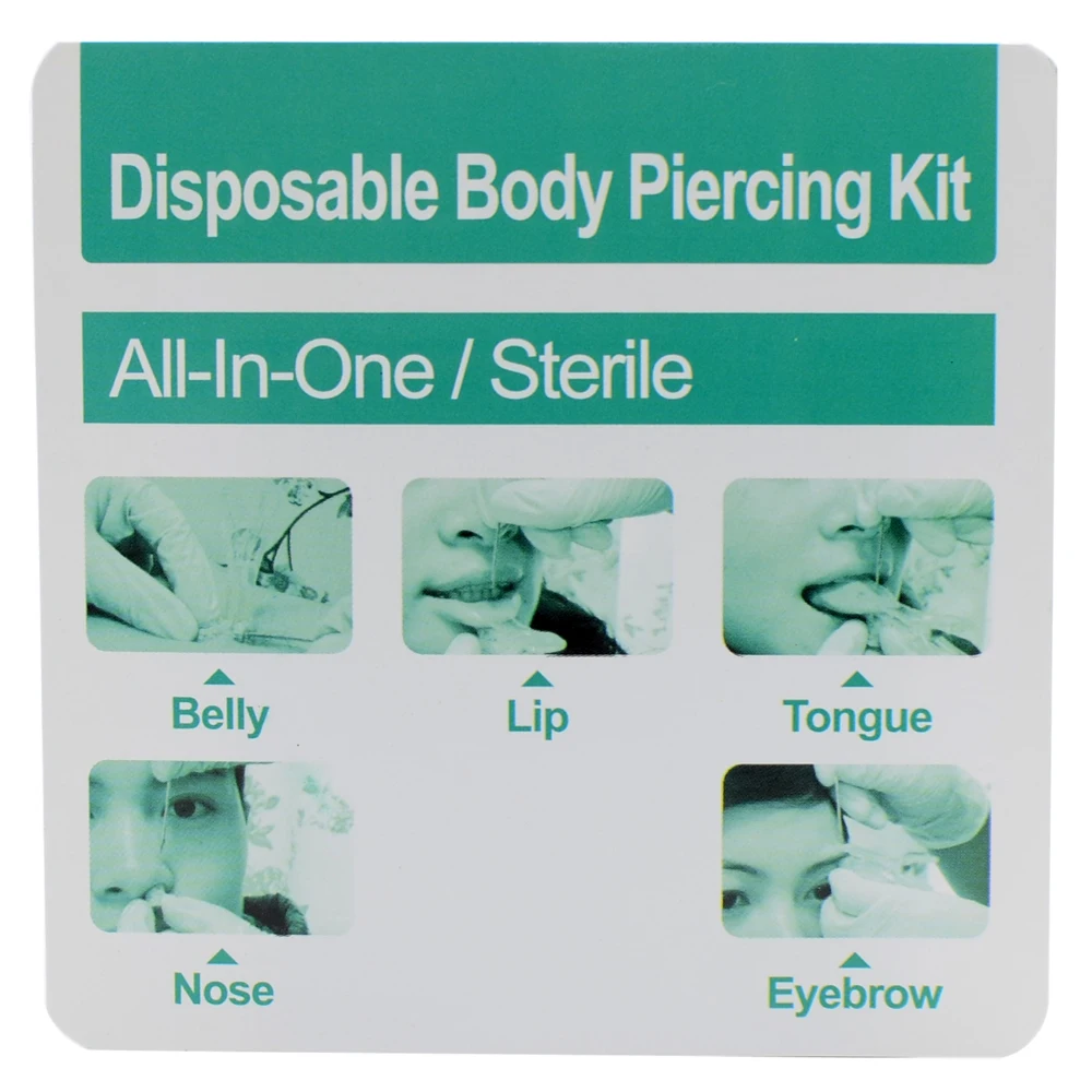 body piercing kit ear tongue septum