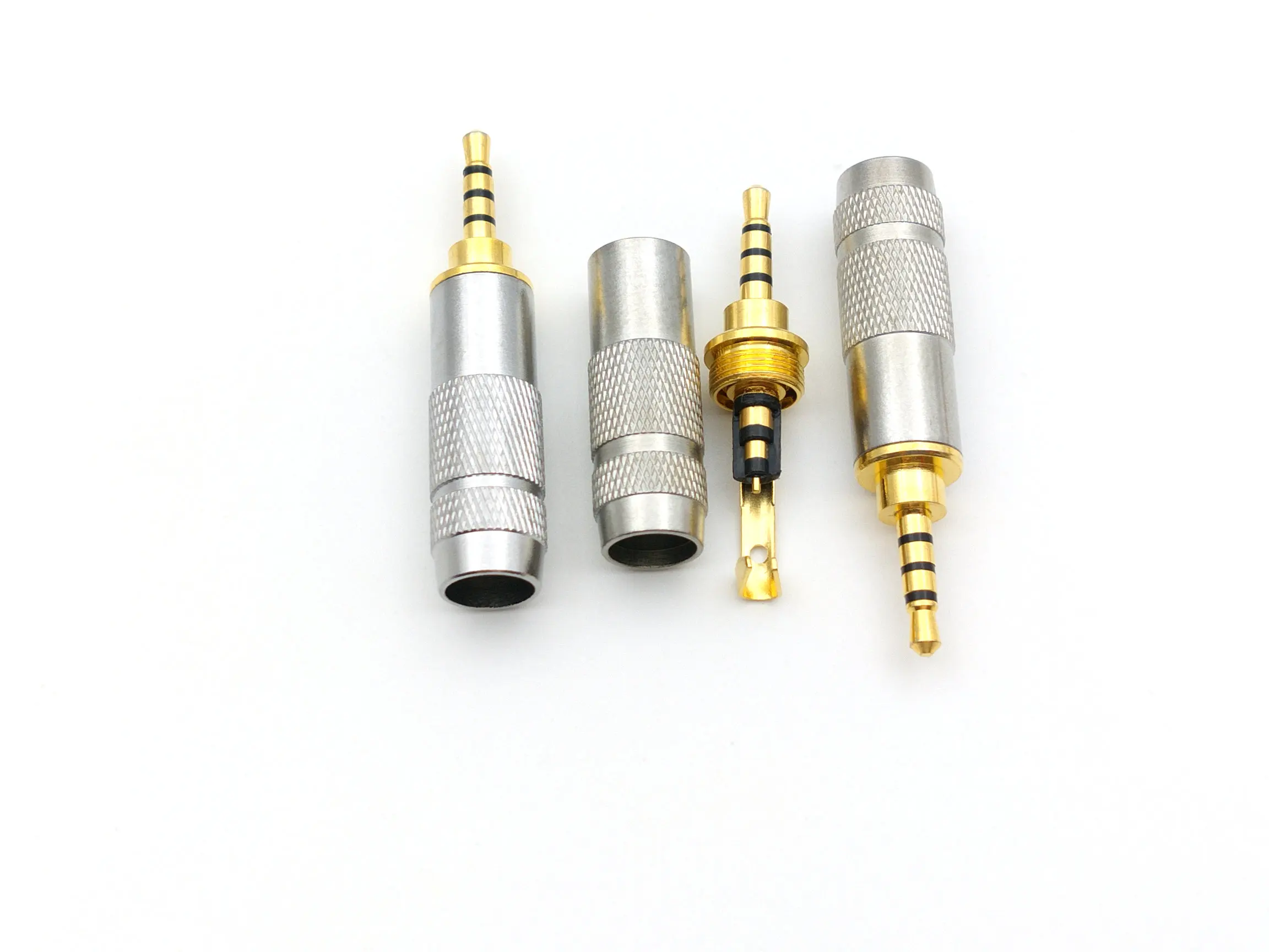 200pcs 2 5mm 4 Pole Repair Headphone Jack Plug Cable Audio Solder connectors New