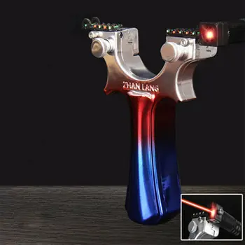 

Laser Slingbow Archery Slingshot Hunting Catapult Flat Rubber Band Shooting Bow Level Meter Sight Sling Shot Huntingbow