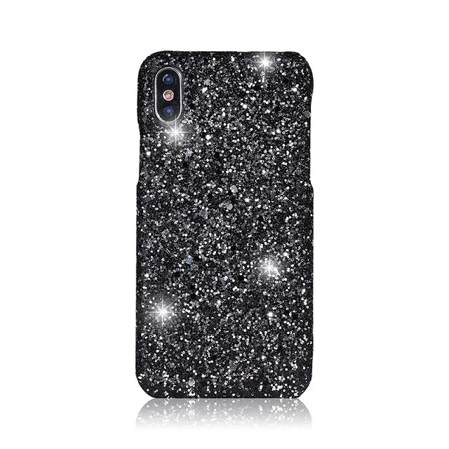Стиль цветной, мягкий, из ТПУ крутой Блестящий сотовый телефон чехол для iPhone 6/7/8/X XR XS Max Capa Coque Fundas - Цвет: Черный