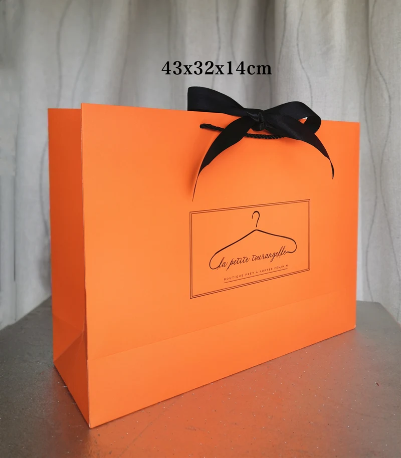50/100 stücke benutzer definierte Logo Geschenk beutel Boxen, Papier Ware Taschen große Größe Gold Geschenk Tasche für Pyjamas Kleidung Verpackung mit Griff – Detail 11