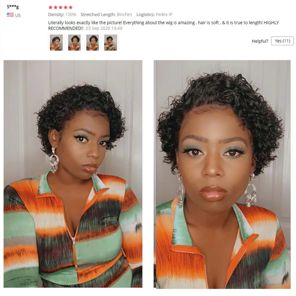 Pixie Cut Wig For Women Pixie Wig Human Hair Pre Plucked Bleached Knots Short Water Wave Bob T Lace Font Wig 130% Remy