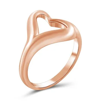 

Fashionable Simple Heart-shaped Ring Cute Hollow Hollow Design Ladies Ring Engagement