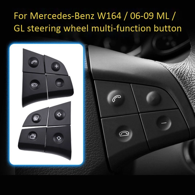 Автомобильная многофункциональная аудио кнопка рулевого колеса для Mercedes-Benz W164 GL ML 2006-2009 Черный
