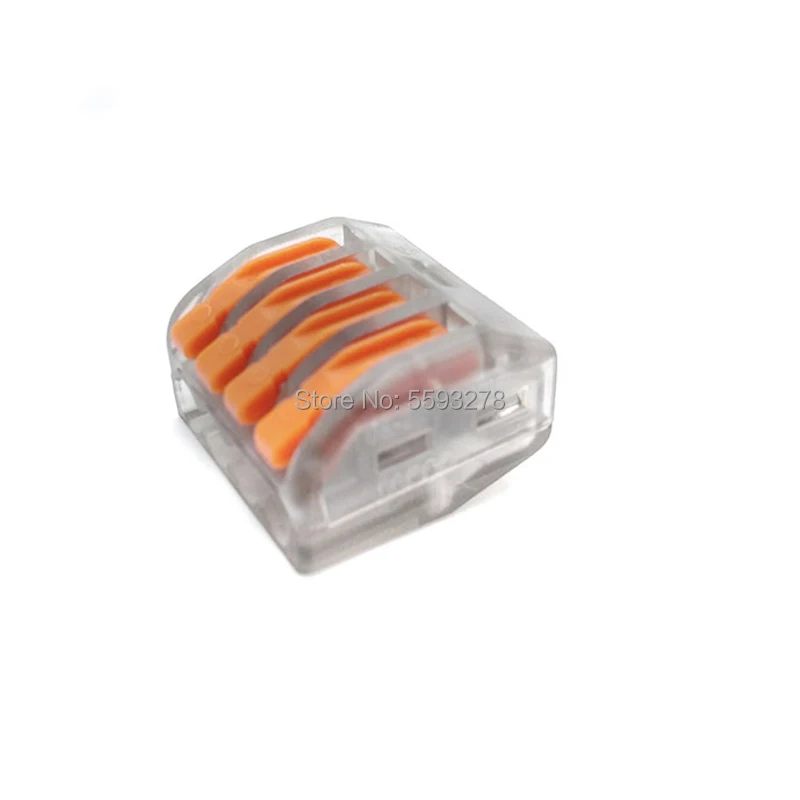 

100PCS/LOT Free Shipping Universal Compact Wire Wiring Connector Home Mini 4Pin Conductor Terminal Block Lever AWG 28-12 PCT-214
