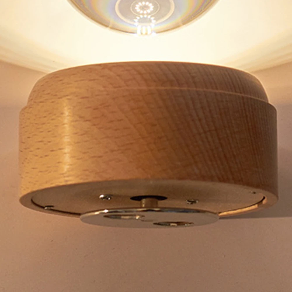 USB Rechargeable Music Night Light Rotary Crystal Music Box LED Projection Light Wooden Base Universe Moon Galaxy Earth Patterns