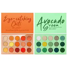 Avocado Green Eye Shadow Palette 15-color Матовый Мерцающий Блеск Макияж Косметика длинные стойкие тени для век