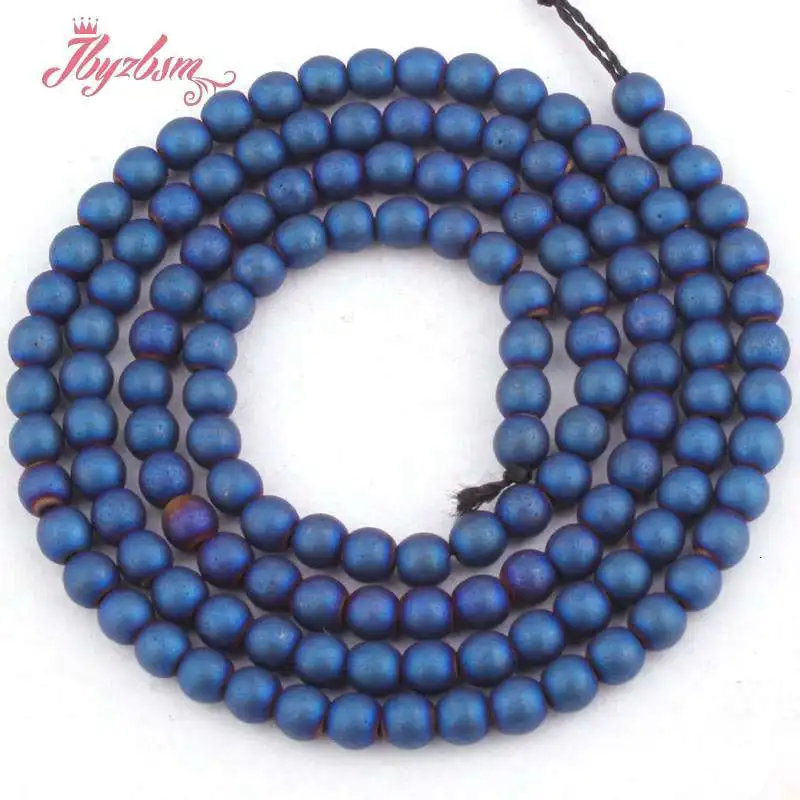2,3, 4,10 мм круглые бусины из голубого гематита, бусины из натурального камня для самостоятельного изготовления ожерелья, браслетов, ювелирных изделий, 15 дюймов - Цвет: 2mm to 10mm