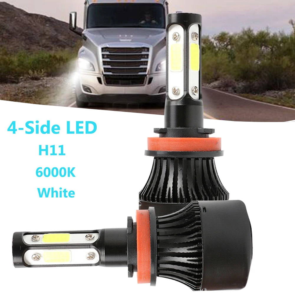 Для Freightliner Cascadia 08 17 4 сторонсветодиодный ближний свет светодиод HID 2x лампы