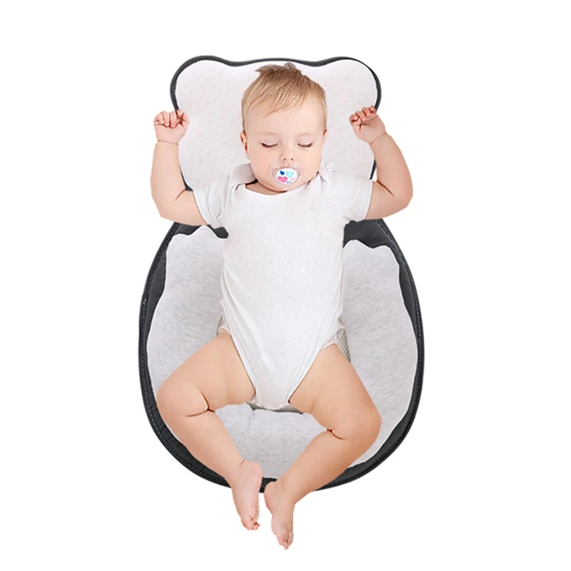 

Baby Anti-roll Pillows Breathable Newborn Shaping Pillow Prevent Flat Head Sleep Positioner Cushion for Toddler Newborn Nest Bed