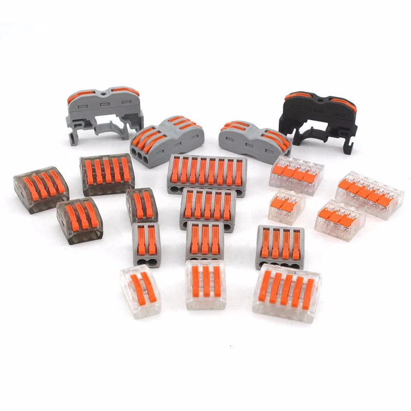 

YJCAL Wire Connector 221 222 Series 413 Mini Cage Spring Universal Compact Fast Wiring Conductors Push-in Terminal Block China